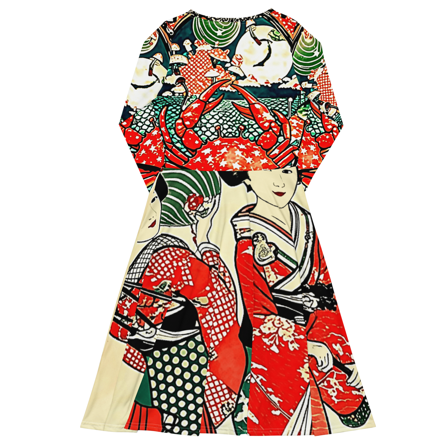 Vestido midi con manga larga Una historia de Geishas