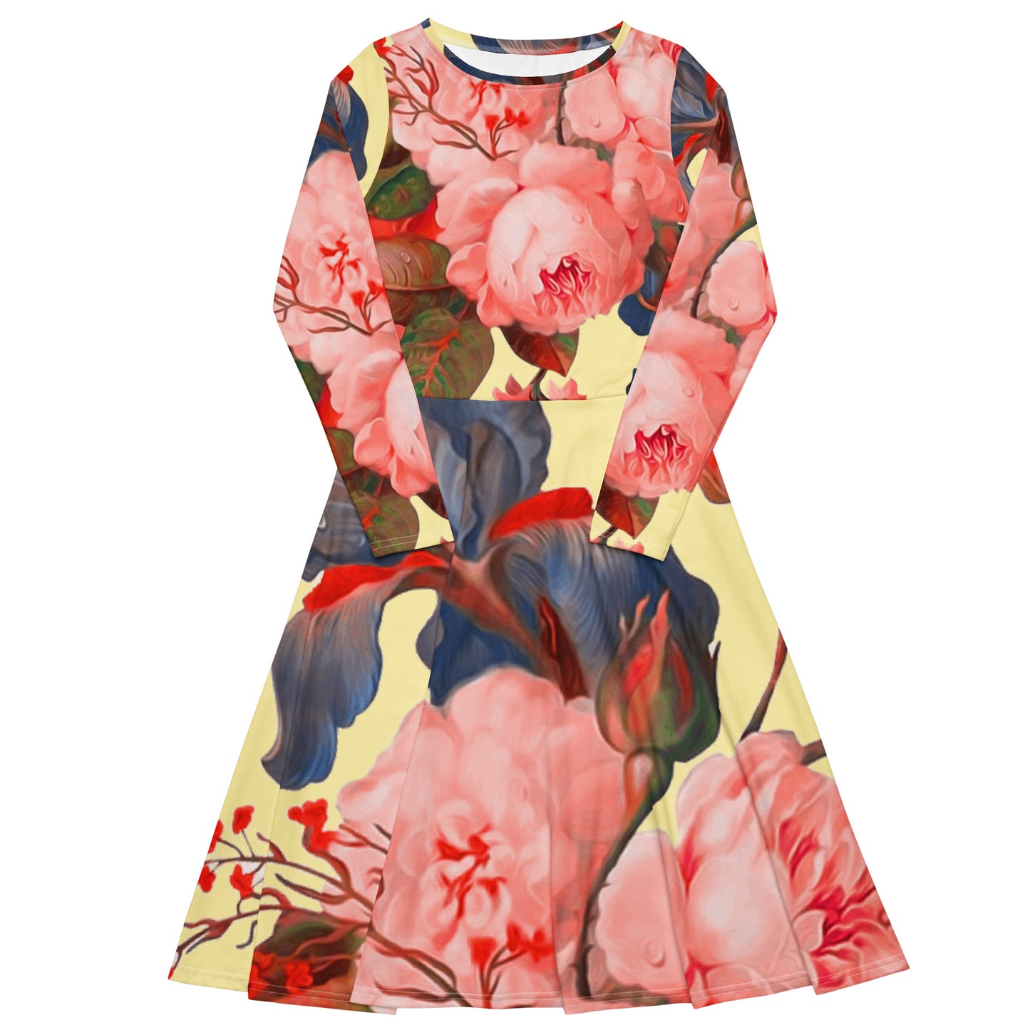 Vestido midi con manga larga  Hada Floral Citrino