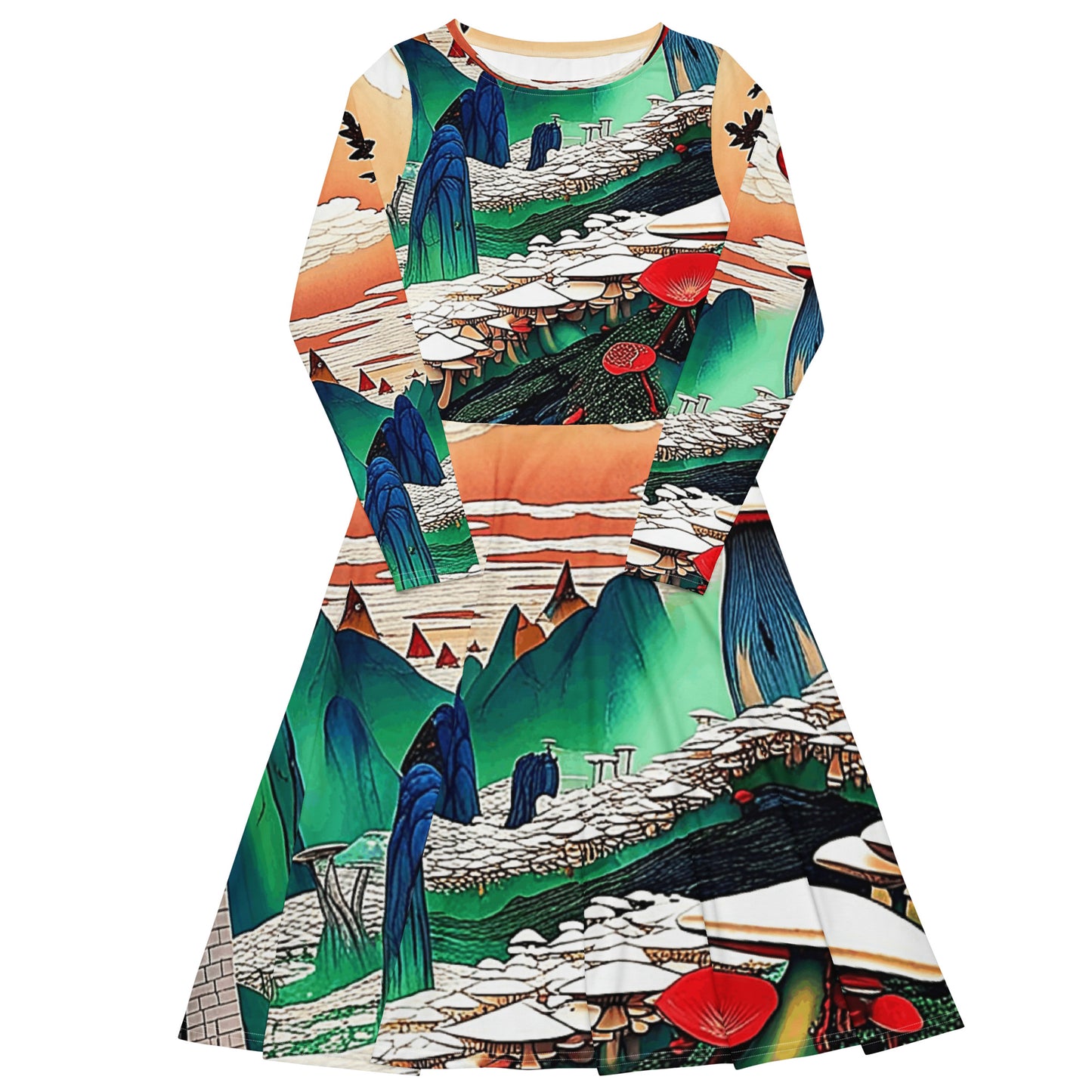 Vestido midi con manga larga Tokio 2035