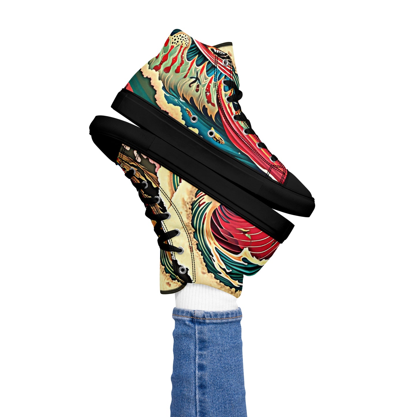 Women's high top canvas sneakers