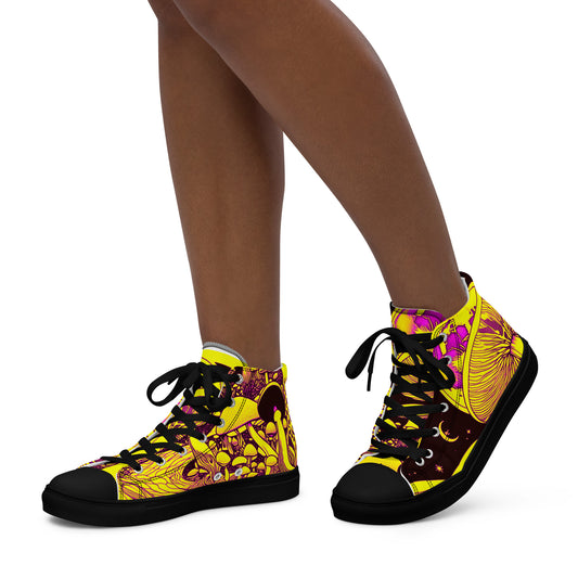 Women's high top canvas sneakers